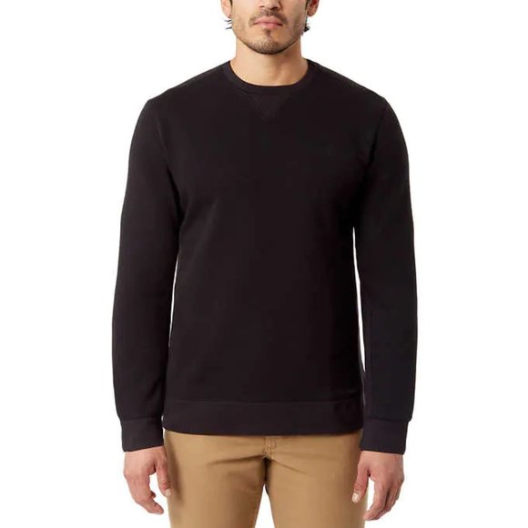 NWT GH Bass & Co Men's Sueded Fleece Crew Neck Sweatshirt Sz 2XL Black $65 CC304 - Picture 4 of 4